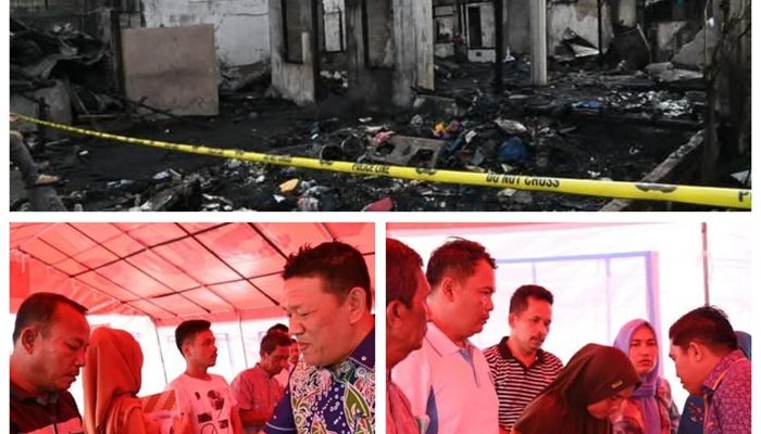 Wali Kota Sibolga dan Wakil Serahkan Bantuan Untuk Korban Kebakaran di Jalan Hiu