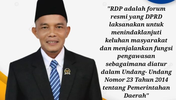 Musliadi Simanjuntak: Pengawasan DPRD Bukan Sekedar Undangan, Ini Adalah Hak Rakyat!