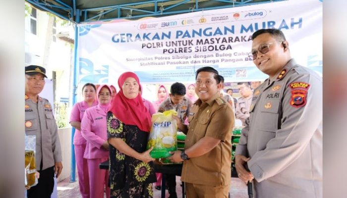 Wali Kota Sibolga Apresiasi Gerakan Pangan Murah Polri Untuk Bantu Masyarakat