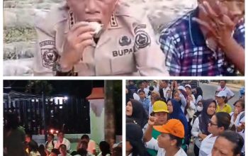 Ratusan TKS Nakes Demo ke Kantor Bupati, Masinton Terpantau Live Makan Durian di Sipange