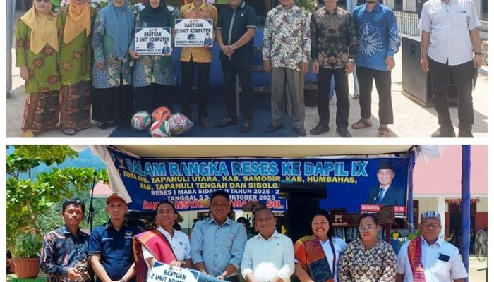 Sejumlah Sekolah Dapat Oleh-oleh 20 Komputer dan 5 Laptop dari Rahmansyah Sibarani Saat Reses