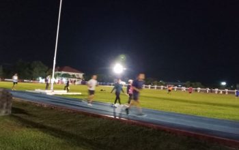 Respons Cepat Dinas PUPR, Lampu Sorot Jogging Track Pandan Sudah Menyala Kembali