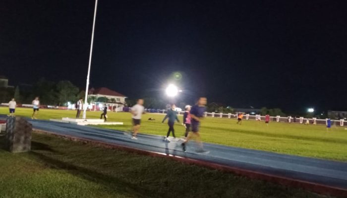 Respons Cepat Dinas PUPR, Lampu Sorot Jogging Track Pandan Sudah Menyala Kembali