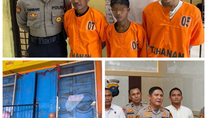 Di Bawah Komando Kapolres Tapteng yang Baru, Pelaku Penjarah Bina Swalayan Pandan Ditangkap