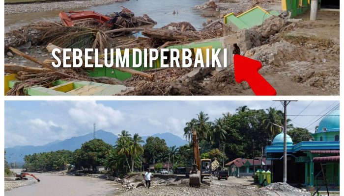 Jalan Desa Kampung Mudik-Aek Dakka Sudah Dapat Dilalui, Bakhtiar: Mari Sama-sama Bangkit