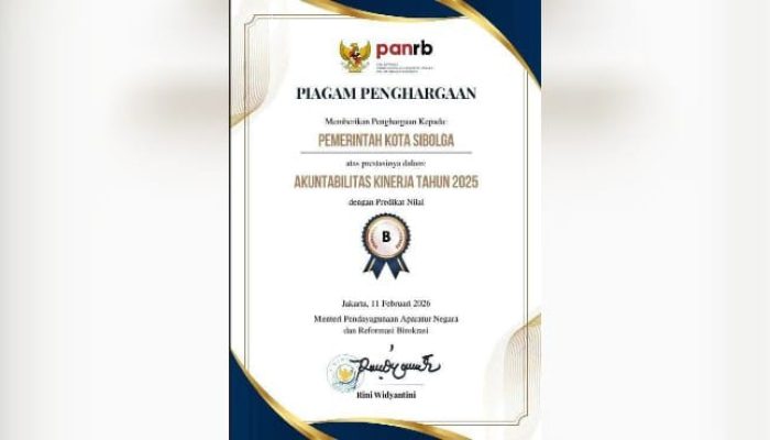 Pemkot Sibolga Raih Nilai B SAKIP Award 2025: Konsistensi Menjaga Tranparansi Publik