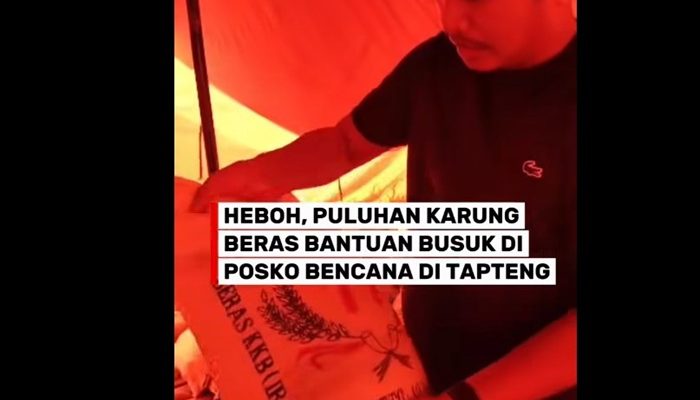 Ketua Fraksi Gerindra DPRD Tapteng Langsung Turun ke Posko Logistik Tempat Ditemukannya Bantuan Bencana yang Membusuk