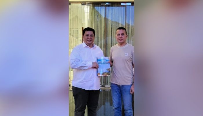 Bupati Vandiko Serahkan Proposal Keselamatan Transportasi Danau Toba ke Anggota DPR RI Musa Rajekshah