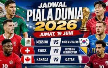 Ini Jadwal Piala Dunia 2026 Jumat 19 Juni: Laga Penentu Fase Grup