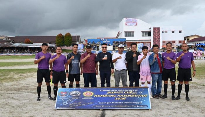 Meriahkan HUT ke-23 Kabupaten Humbahas, Karang Taruna Gelar Turnamen Sepak Bola Bupati Cup