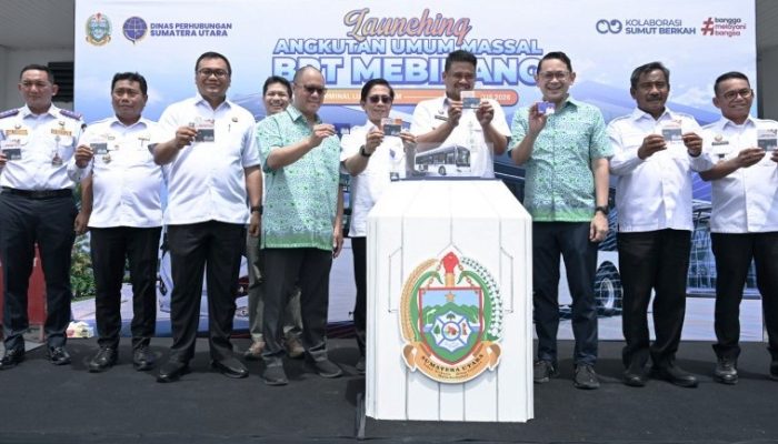 Pengoperasian Bus Rapid Transit Listrik Rute Medan, Binjai, Deli Serdang, Diresmikan Gubsu