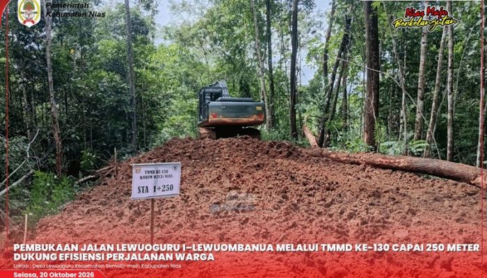 TMMD ke-130 Buka Jalan Baru di Pedalaman Nias: Dari Hutan Belantara Jadi Akses Harapan 1,5 KM