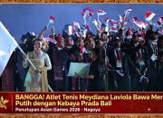 Bangga ! Atlet Tenis Meydiana Laviola Bawa Merah Putih dengan Kebaya Prada Bali di Penutupan Asian Games 2026