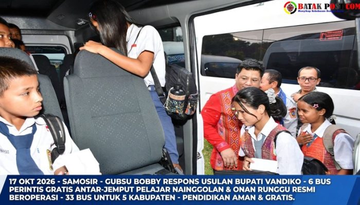 Gubsu Bobby Respons Usulan Bupati Samosir: 6 Bus Perintis Gratis Antar-Jemput Pelajar Nainggolan – Onan Runggu Resmi Beroperasi
