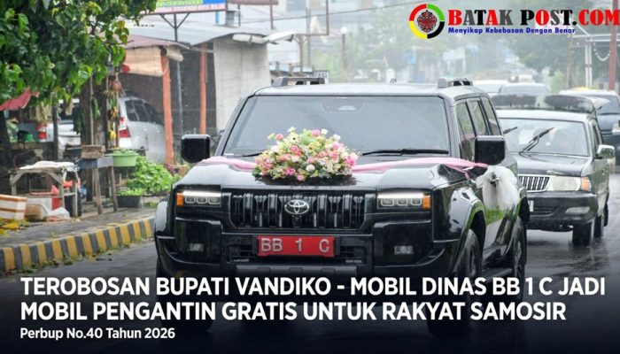 Bukan Sekadar Plat Merah! Mobil Dinas BB 1 C Bupati Samosir Kini Jadi Mobil Pengantin Gratis untuk Rakyat