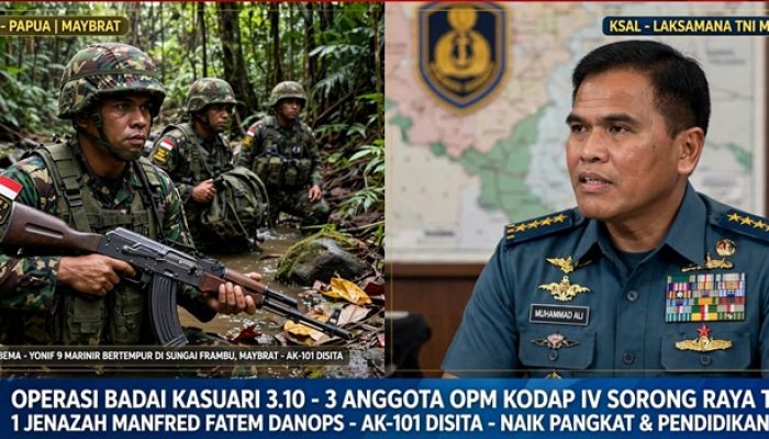 KSAL Apresiasi Marinir Habema Tumpas 3 Anggota OPM di Maybrat – Dapat Kenaikan Pangkat