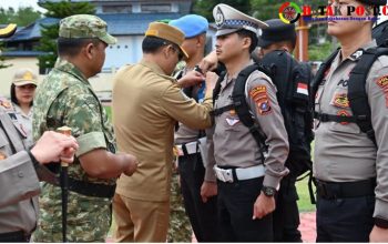 Pilkades Serentak di Humbahas Digelar 22 Oktober di 28 Desa: Apel Pengamanan Digelar