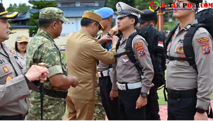 Pilkades Serentak di Humbahas Digelar 22 Oktober di 28 Desa: Apel Pengamanan Digelar