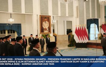 Reshuffle Istana! Presiden Prabowo Lantik M Maulana Bungaran Jadi Wamen Imipas & Alim Setiawan Slamet Jadi Wamentan