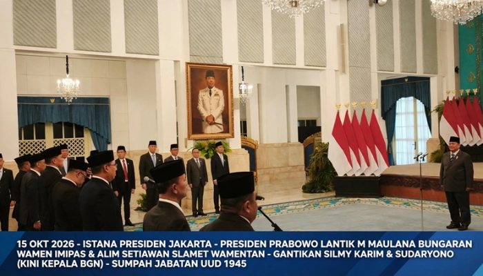 Reshuffle Istana! Presiden Prabowo Lantik M Maulana Bungaran Jadi Wamen Imipas & Alim Setiawan Slamet Jadi Wamentan