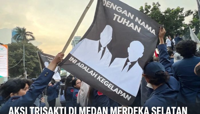 Ratusan Mahasiswa Trisakti Kepung Medan Merdeka Selatan, Teriakkan Yel-Yel Kritik Pemerintah dan Tuntut Keadilan untuk Papua