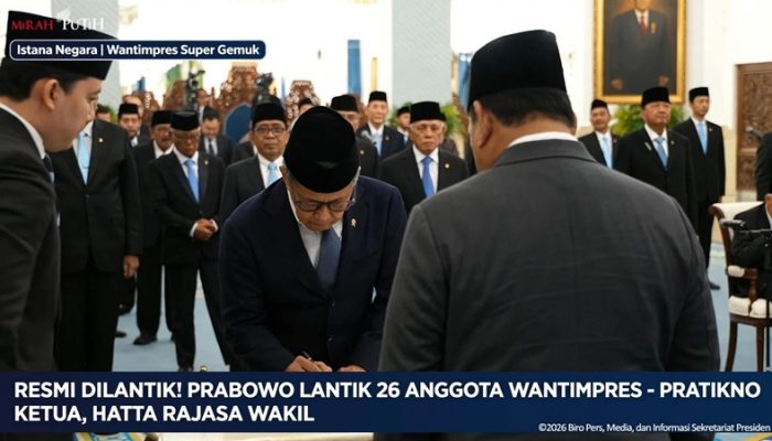 SAH! Prabowo Lantik Wantimpres Super Gemuk: Pratikno Ketua, Hatta Rajasa Wakil, 24 Tokoh Nasional Gabung